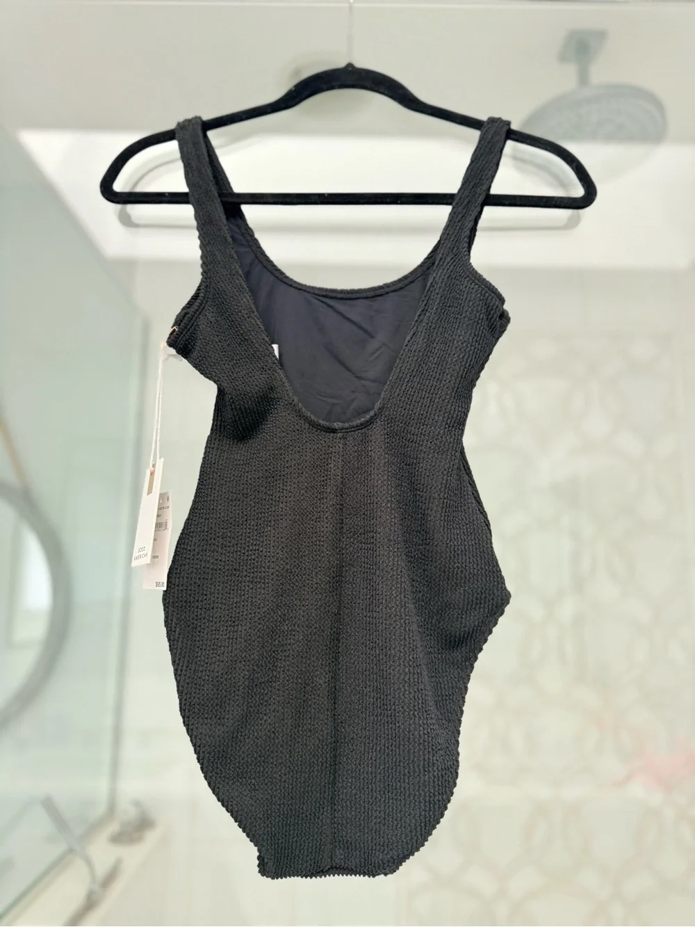 Good American Crinkle Texture One-Piece Swimsuit NWT